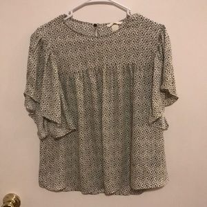 H&M butterfly sleeve blouse